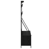 Clothes Rack Black Oak 100 x 41 x 184 cm Engineered Wood 882891