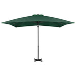 ZNTS Cantilever Garden Parasol with Aluminium Pole Green 250x250 cm 44617