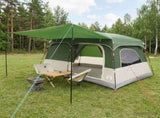 Family Tent with Roof Green 320 x 210 x 180 cm Polyester 42028489