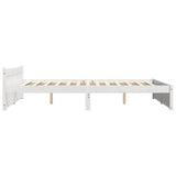 Bed Frame without Mattress White Solid Wood 140x200 cm 815045