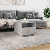 Coffee Table with LED Lights Concrete Grey 50x49x40 cm 839829