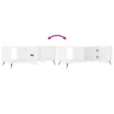 Coffee Table High Gloss White 102x50x40 cm Engineered Wood 829270