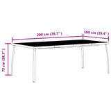 Outdoor Furniture Set Folding 7 pcs Anthracite Iron and Steel 3422899