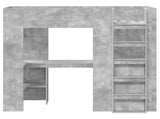 Loft Bed Frame with Desk with Storage Concrete Grey 75 x 190 cm 3410430
