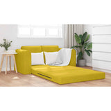 Sofa Bed Yellow 148 x 71 x 83 cm Velvet 4106689