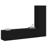 TV Cabinet Set 4 pcs Black Oak Engineered Wood 3333052