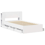Bed Frame with Storage White 80 x 200 cm Engineered Wood 3433918