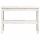 Console Table White 110x40x75 cm Solid Wood Pine 814300