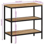 Console Table 70x35x70 cm Solid Rough Wood Mango 374072
