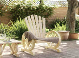 Garden Adirondack Chair Natural Wood Solid Fir Wood Standard 365089