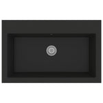 ZNTS Kitchen Sink Black 790x500x193 mm Granite 147053