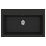 ZNTS Kitchen Sink Black 790x500x193 mm Granite 147053