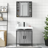 2 Piece Bathroom Furniture Set Grey Sonoma Engineered Wood 3214723