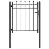Fence Gate HORST 100 x 100 cm Metal Black Lockable 42034059