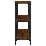 Console Table Brown Oak 150x29x75 cm Engineered Wood 834109