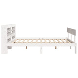Bed Frame without Mattress White 120x190 cm Small Double Solid Wood Pine 3306608