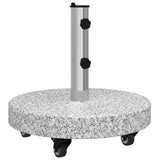 Parasol Base 29.8kg Grey Granite and Stainless Steel Round 42006583