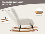 Teddy Fleece Rocking Chair - Cream White T3398P344475