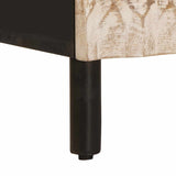 Bedside Cabinet 2 pcs White 40 x 33 x 46 cm Solid Mango Wood 4017863