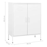 Storage Cabinet White Steel Medium Storage Cabinet Rectangular 336170