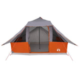 Tipi Tent with Roof Grey and Orange 364 x 281 x 257 cm Taffeta 42000974