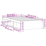 Bed Frame without Mattress Sonoma Oak 90x200 cm 3203826