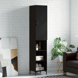 Highboard Black 34.5x34x180 cm Engineered Wood 3198978