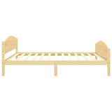 Bed Frame without Mattress Solid Pine Wood 120x200cm 322028