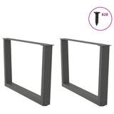 Coffee Table Legs V-Shape 2 pcs Anthracite 70x cm Steel 4012638