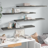 Floating Wall Shelves 4 pcs High Gloss Grey 120x23.5x3.8 cm MDF 323801