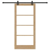 Sliding Door ORKDAL Natural and Black 93 x 202 cm 3332203