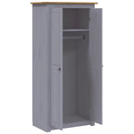 Wardrobe Grey 80x50x171.5 cm Solid Pine Panama Range 282665
