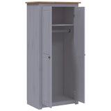 Wardrobe Grey 80x50x171.5 cm Solid Pine Panama Range 282665