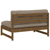 Middle Sofa Honey Brown 120x80 cm Solid Wood Pine 825733