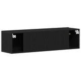 TV Cabinet Black Oak 120x30x30.5 cm Engineered Wood 862011