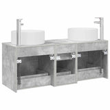 Bathroom Furniture Set 3 pcs Concrete Grey 3405958