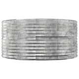Garden Raised Bed Silver 140x140x68 cm Galvanised Steel 319092