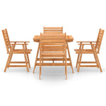 ZNTS 5 Piece Garden Dining Set Solid Acacia Wood 3057843