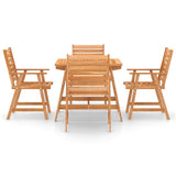 Outdoor Dining Set Natural Wood Solid Acacia wood 5-Piece Durable 3057843