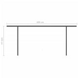 Manual Retractable Awning with Posts 6x3.5 m Anthracite 3070279