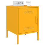 ZNTS Bedside Cabinet Mustard Yellow 36x39x50.5 cm Steel 842916