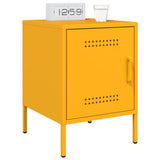 ZNTS Bedside Cabinet Mustard Yellow 36x39x50.5 cm Steel 842916