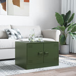 ZNTS Coffee Table Olive Green 67x50x44 cm Steel 841731