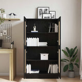 Book Cabinet Black Oak 82.5 x 30.5 x 150 cm Engineered Wood 3329275