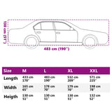 Car Cover for Sedan with Buckle Straps Full Silver L 4008927