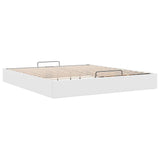 Ottoman Bed Frame without Mattress White Super King Faux Leather 3310832