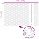 Hexagon Fence Silver 1.6 x 100 m Galvanised steel 42005772