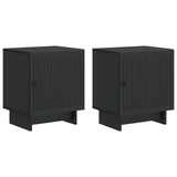 Bedside Cabinet 2 pcs Black 43 x 34.5 x 50 cm Engineered Wood 893878
