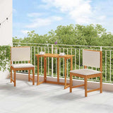Garden Chair with Cushion 2 pcs Brown Solid Acacia wood 4107155