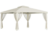 3 x 3 m Metal Gazebo, Garden Pavillion, Double Roof Outdoor Canopy Shelter with Mesh Sidewalls, T3398P319916